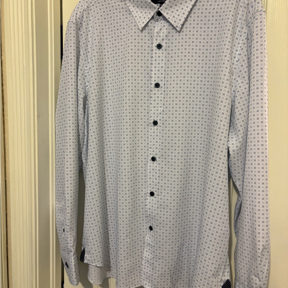 Men's Blue Patterned Shirt